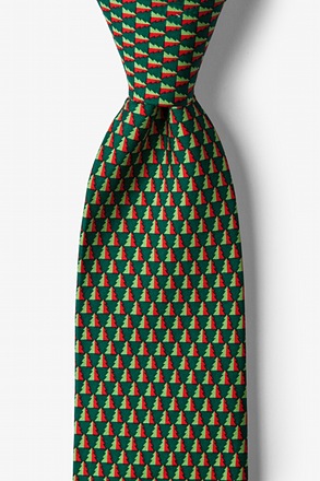 _3D X-MAS Green Tie_