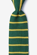 Briton Stripe Green Knit Tie Photo (0)