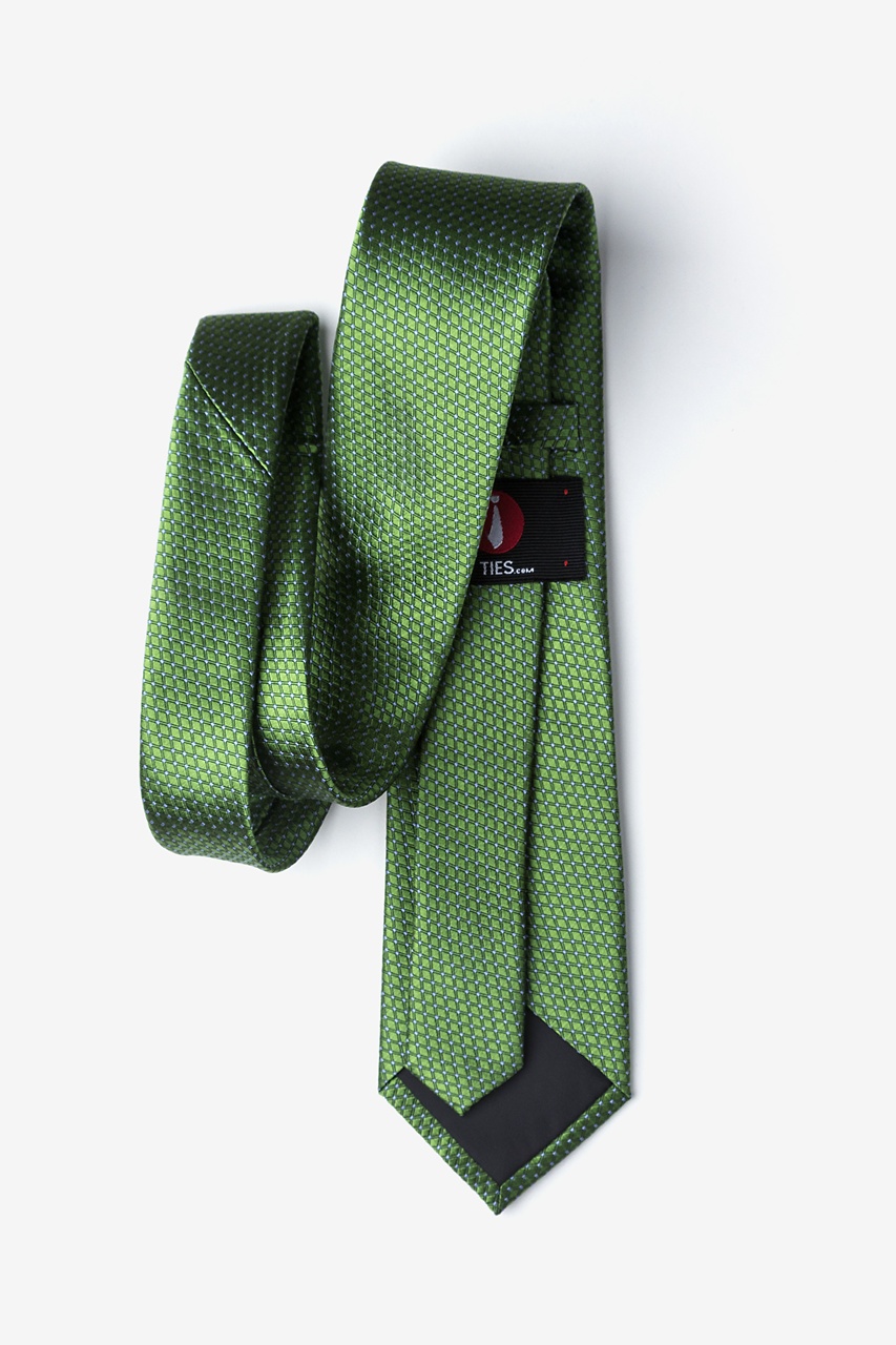 Green Silk Buton Tie