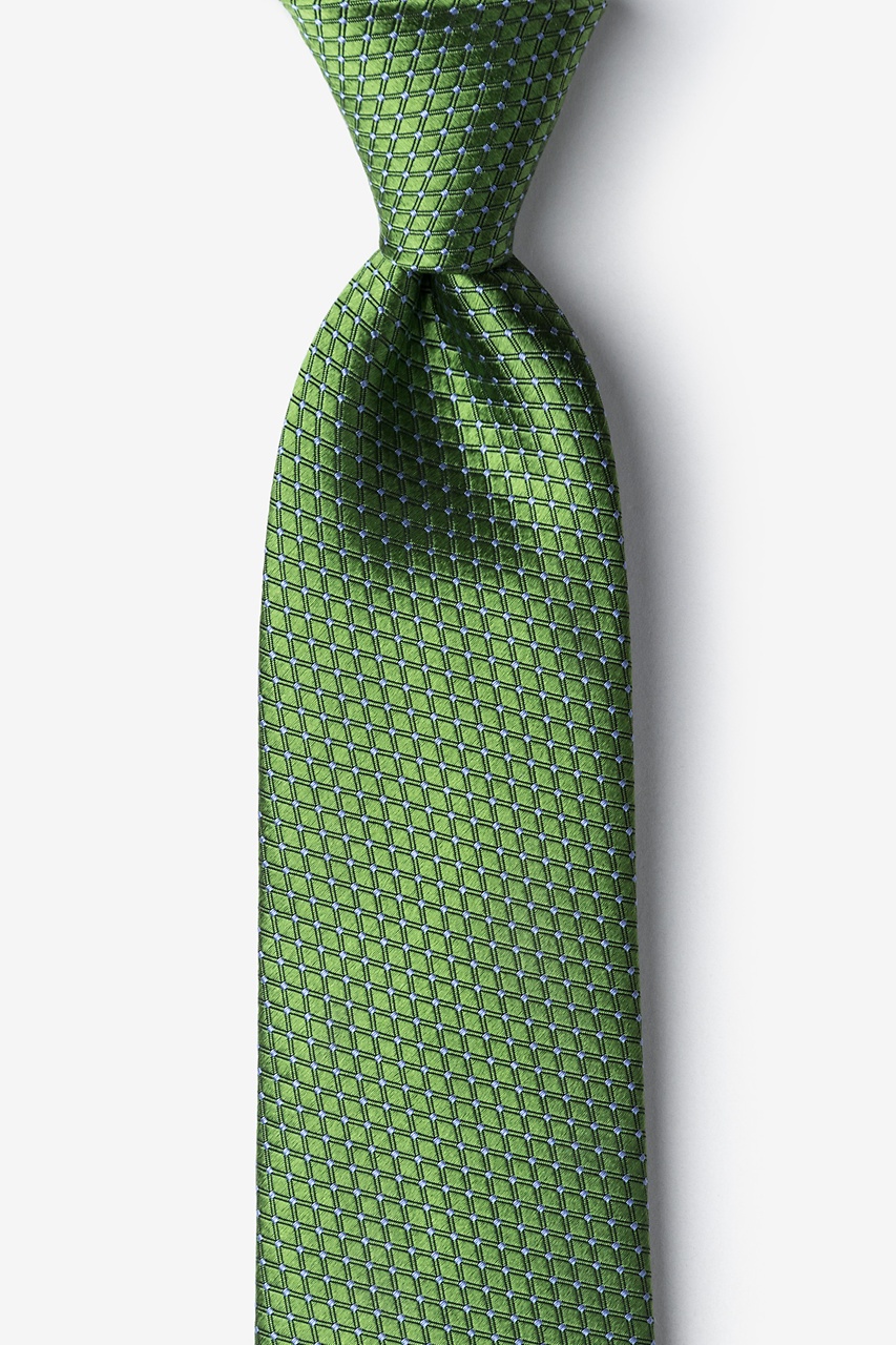 Green Silk Buton Tie