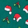 Green Silk Christmas Caps