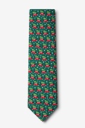 Christmas Car-ma Green Extra Long Tie Photo (1)