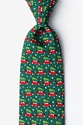 Christmas Car-ma Green Extra Long Tie Photo (0)