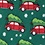 Green Silk Christmas Car-ma Tie