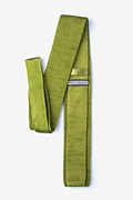 Classic Solid Green Knit Skinny Tie Photo (1)
