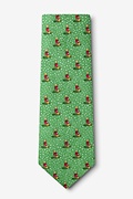 Feliz Navidog Green Extra Long Tie Photo (1)