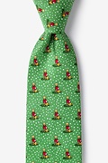 Feliz Navidog Green Extra Long Tie Photo (0)