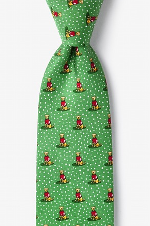 _Feliz Navidog Green Extra Long Tie_