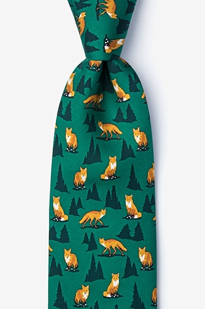 For Fox Sake Green Tie