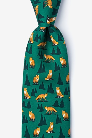 _For Fox Sake Green Tie_