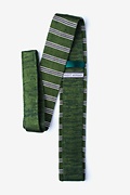 French Stripe Green Knit Skinny Tie Photo (1)
