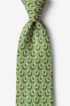 If the Shoe Fits Green Extra Long Tie