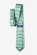 Impeccable Form Green Extra Long Tie Photo (1)