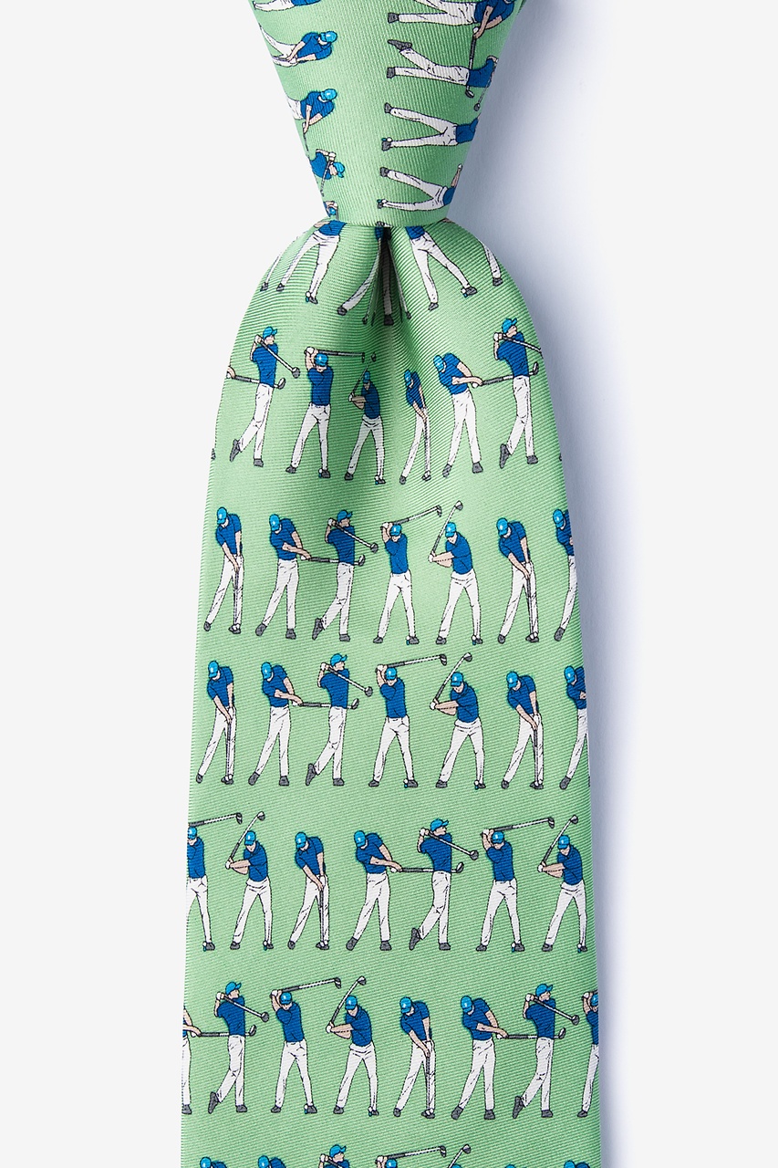 Impeccable Form Green Extra Long Tie Photo (0)