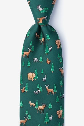 Into the Woods Green Tie