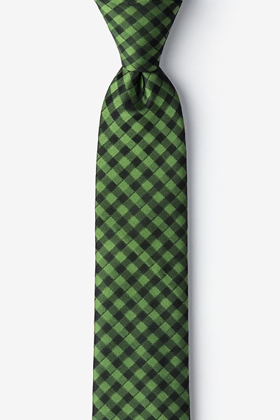 Green Silk Isabela Skinny Tie