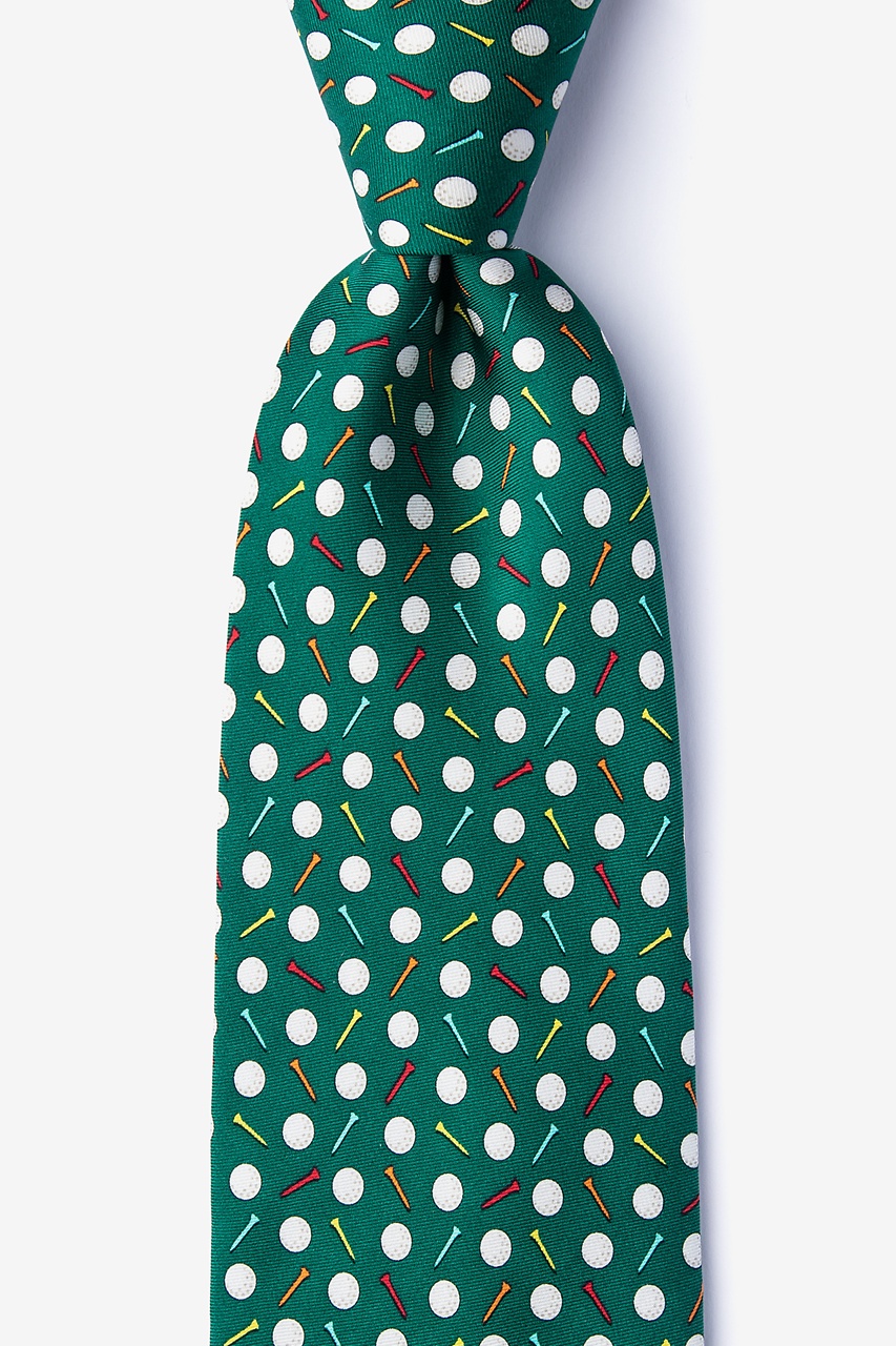 Par-Tee Time Green Extra Long Tie Photo (0)