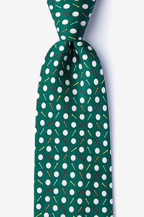 Par-Tee Time Green Extra Long Tie