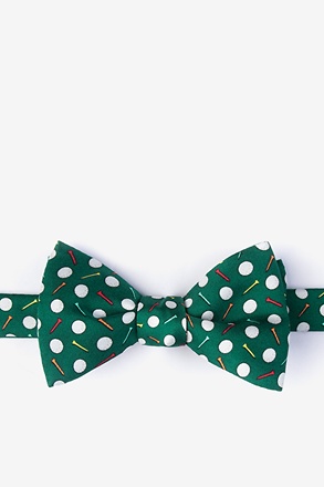 Par-Tee Time Green Self-Tie Bow Tie