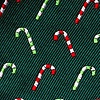 Green Silk Peppermint Print Self-Tie Bow Tie