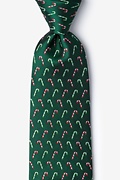 Peppermint Print Green Tie Photo (0)