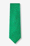 Shamrocks with black clovers Green Tie Photo (1)