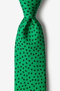 Shamrocks with black clovers Green Tie Photo (0)