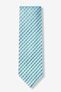 Spring Plaid Green Extra Long Tie Photo (0)