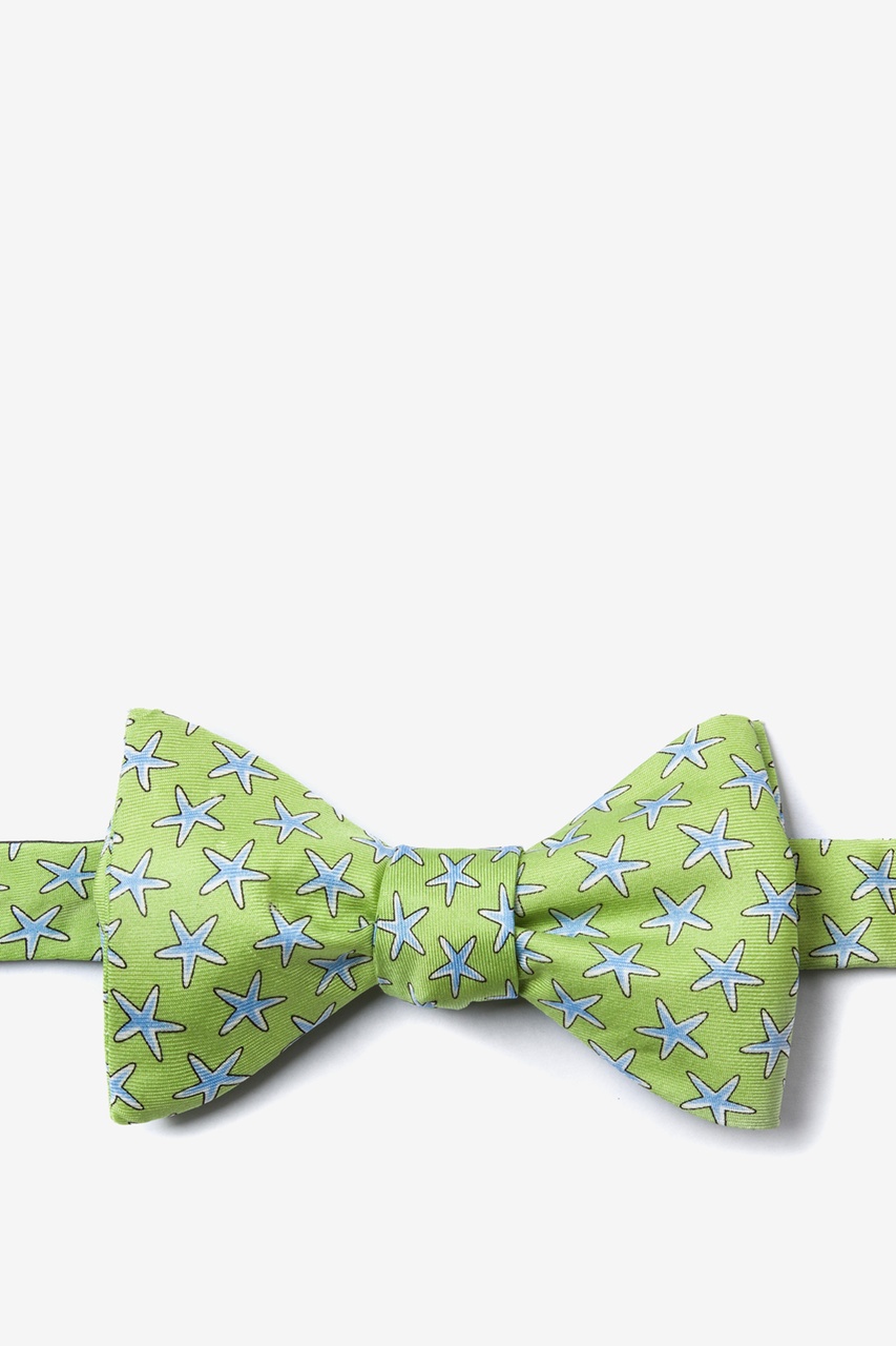 Starfish Green Self-Tie Bow Tie Photo (0)