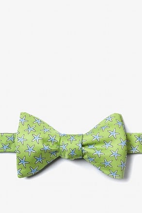 Starfish Green Self-Tie Bow Tie