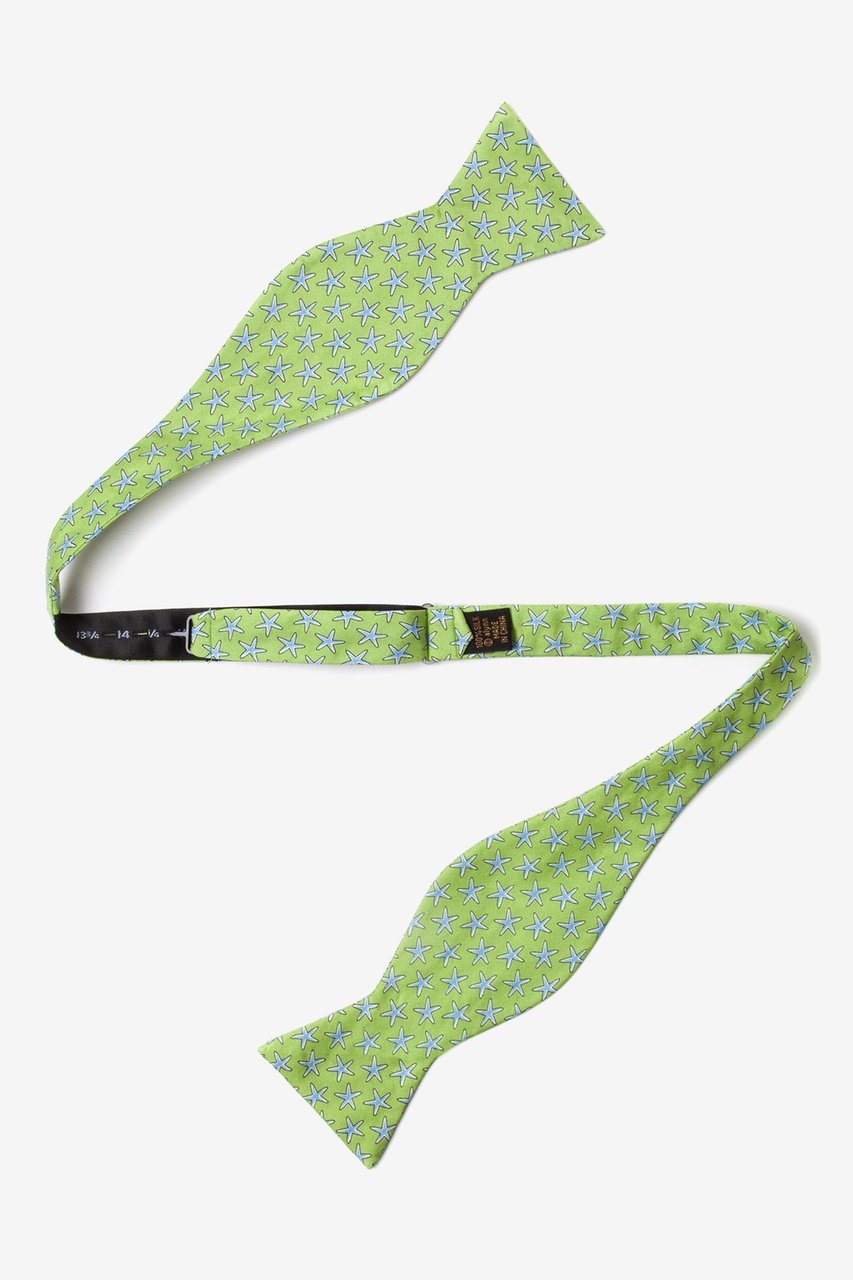 Starfish Green Self-Tie Bow Tie Photo (1)