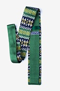 Winter Green Knit Skinny Tie Photo (1)