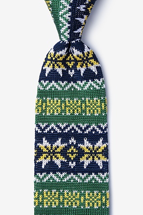 Winter Green Knit Tie