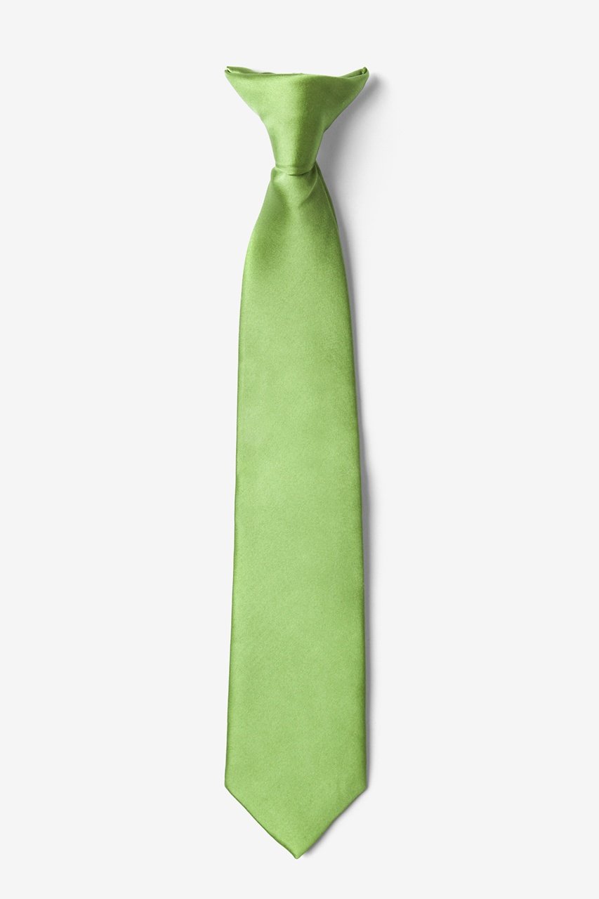 Green Tea Clip-on Tie For Boys Photo (0)