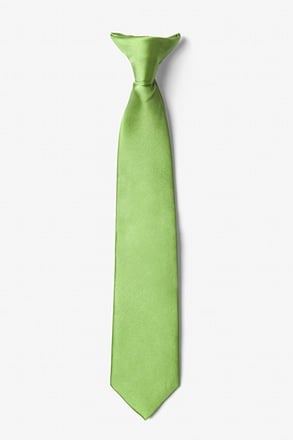Green Tea Clip-on Tie For Boys