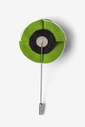 Green Piped Flower Lapel Pin Photo (1)