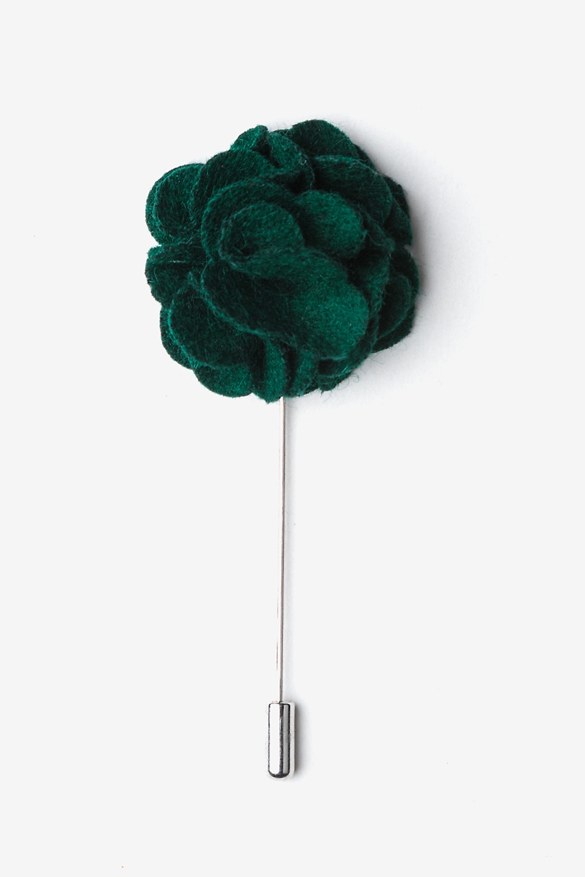 Green Wool Felt Green Wool Felt Flower Lapel Pin
