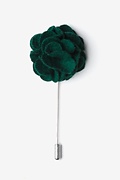 Green Wool Felt Flower Lapel Pin Photo (0)