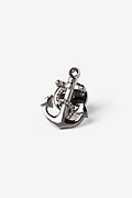 Anchor With Rope Gunmetal Lapel Pin Photo (0)