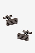 Barred Up Gunmetal Cufflinks Photo (0)