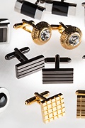 Barred Up Gunmetal Cufflinks Photo (1)