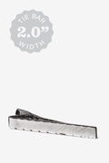 Brushed Face Scalloped Edge 2" Gunmetal Tie Bar Photo (0)