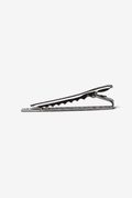 Brushed Face Scalloped Edge 2" Gunmetal Tie Bar Photo (2)