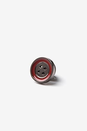 Button Gunmetal Lapel Pin