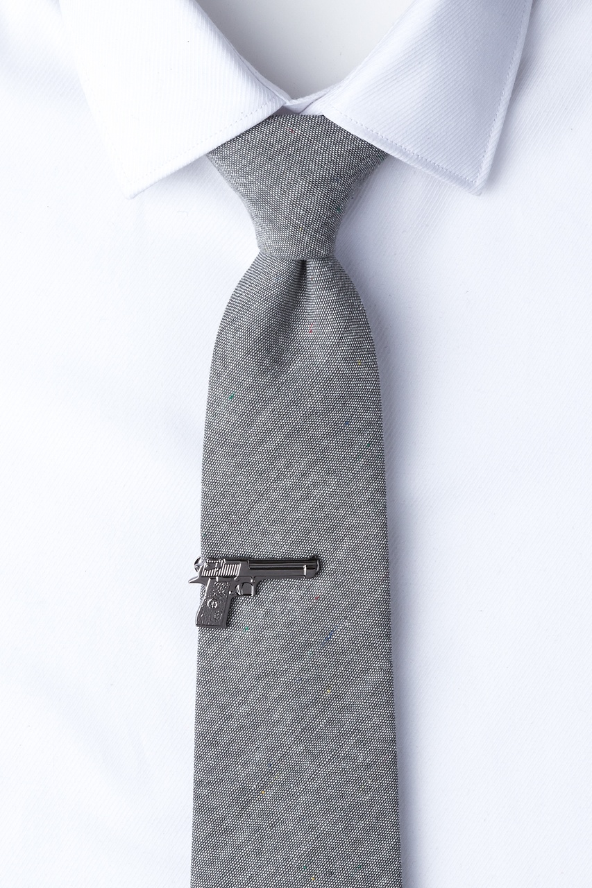 Handgun Gunmetal Tie Bar Photo (1)