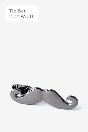 _Handlebar Mustache Gunmetal Tie Bar_