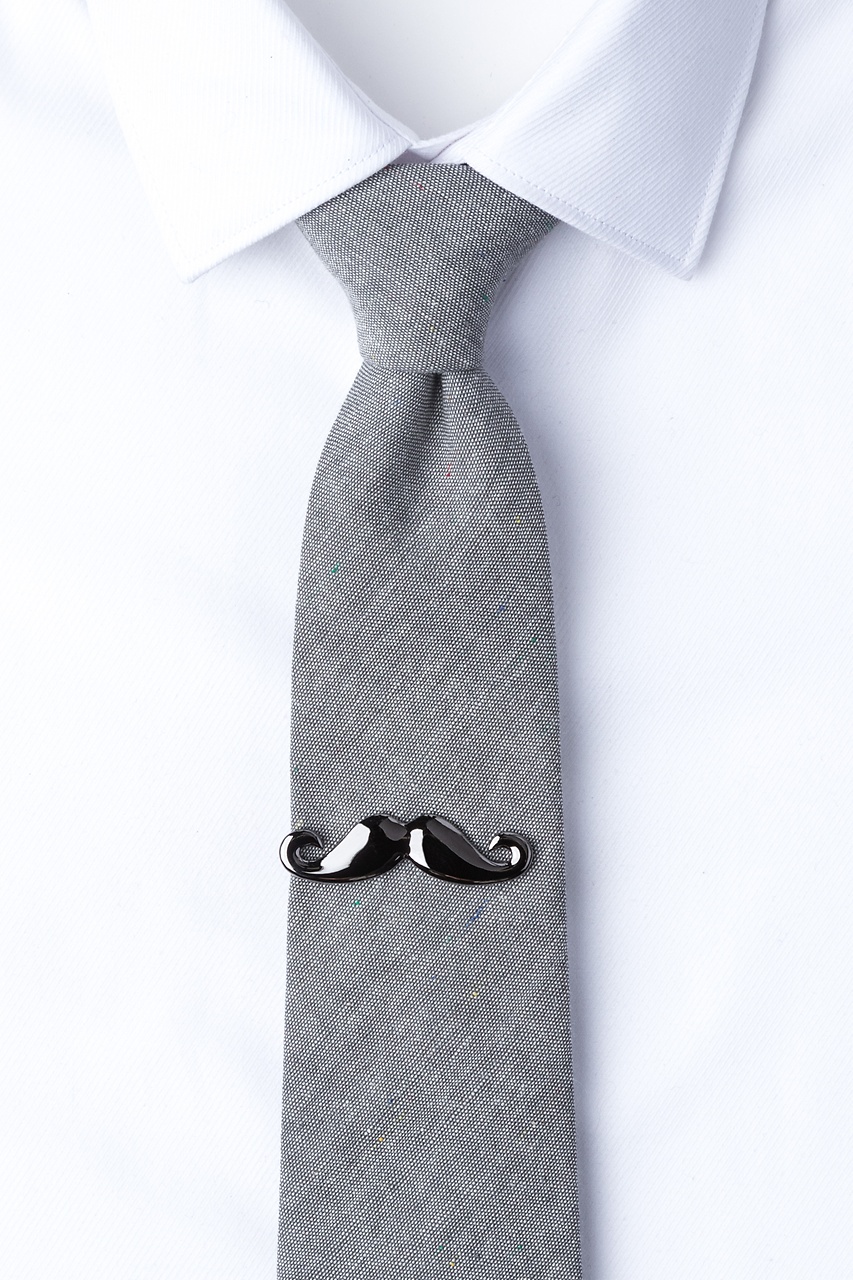 Handlebar Mustache Gunmetal Tie Bar Photo (1)