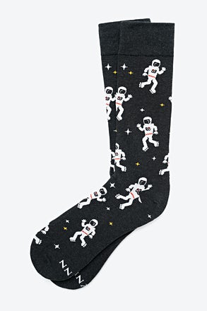 _Space Walker Heather Black Medium-Large Sock_
