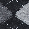 Heather Gray Carded Cotton Argyle Assassin Medium-Large Sock