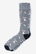 Chihuahua Dog Heather Gray Sock Photo (0)